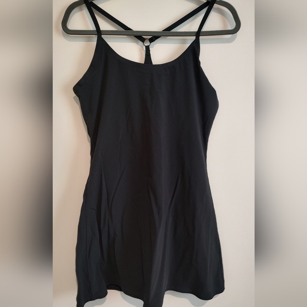 Outdoor Voices Black Athleisure Athletic Romper With Built In Shorts Round Neck - Picture 6 of 6